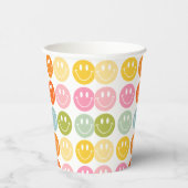 ハッピー・スカラフルマイル顔 紙コップ (右)