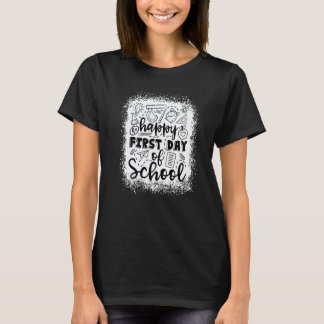 ハッピー+スクール+タイポグラフィ先生バック Tシャツ