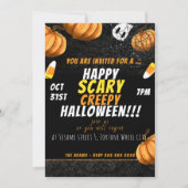 ハッピー スケアリー クリーピー ハロウィン ご招待 招待状 (正面)