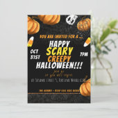 ハッピー スケアリー クリーピー ハロウィン ご招待 招待状 (スタンド正面)
