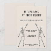 ハッピー スケルトンの婚約パーティー招待状 招待状 (正面/裏面)