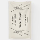 ハッピー スケルトン婚約パーティー 横断幕 (縦)