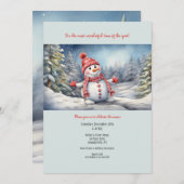 ハッピー スノーマン 招待状 (正面/裏面)