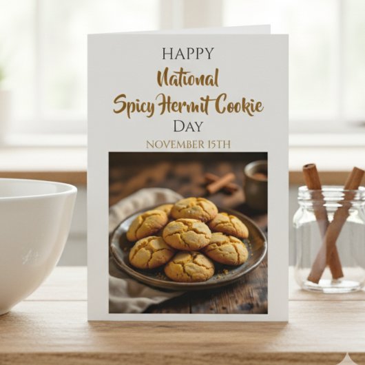 ハッピー スパイシィ ハーミット クッキー デー | 11月15日 カード