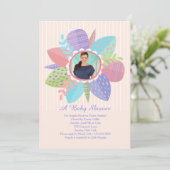 ハッピー スプリング ベイビー シャワーの写真招待状 招待状 (スタンド正面)