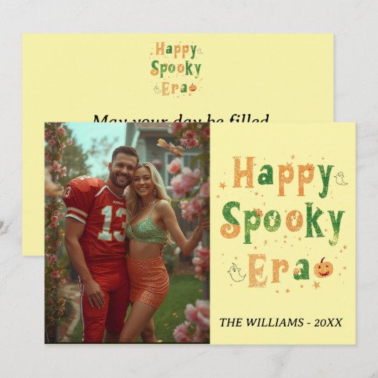 ハッピー スプーキィ エア カード ファミリー フォト ハロウィン (正面/裏面)