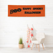 ハッピー スプーキー ハロウィン BOO パンプキン カスタマイズ 横断幕 (インサイチュ)