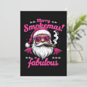ハッピー・スモークマス 面白いサンタと大きなシガ 招待状 (スタンド正面)