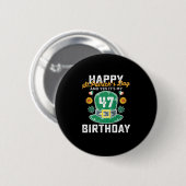 ハッピー・セントパトリックスデー&私の47歳の誕生日おめでとう 缶バッジ (正面&裏面)