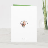 ハッピー·セント·パトリックの日のかわいい犬と顔マスク シーズンカード (裏面)