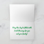 ハッピー·セント·パトリックズ·デイ·レプレショーン カード (内部)