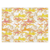 ハッピー ダンシング ヨガ ガール テーブルクロス (正面(横))