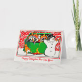 ハッピー・ダンプスター・ファイア・ニューイヤー カード (正面)