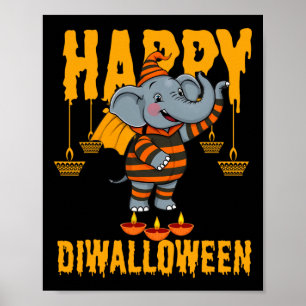 ハッピー・ディワリハロウィン ハロウィン ディワリ ポスター