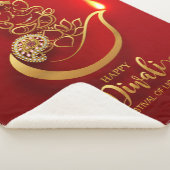 ハッピー・ディワリ・エレファント&ライト シェルパブランケット (3/4)