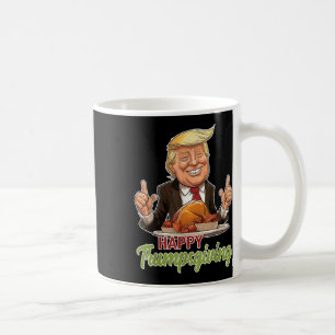 ハッピー・トランプスギビング - ドナルド・トランプとトルコ人のディナー コーヒーマグカップ