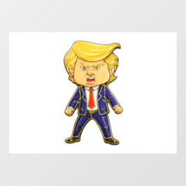 ハッピー トランプ ラペル ピン ちびキャラ カートゥーン おもしろ ミーム ポップ ウィンドウサイン