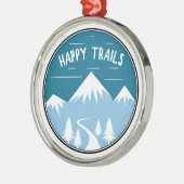 ハッピー·トレイルズ·ハイキング メタルオーナメント (左)
