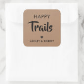 ハッピー・トレイル ギフトタグ, ナッツ トレイルミックス タグ, クラフト スクエアシール (バッグ)