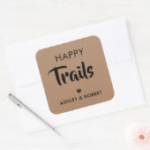 ハッピー・トレイル ギフトタグ, ナッツ トレイルミックス タグ, クラフト スクエアシール (封筒)