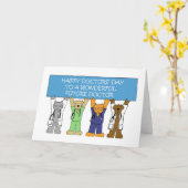 ハッピー・ドクターズ・デー・トゥ・フューチャー カード (黄色い花)