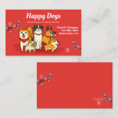 『ハッピー·ドッグ』 名刺 (正面/裏面)