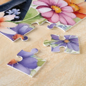 ハッピー ドーベルマン 犬 ヴィブラント 水彩 ペット ジグソーパズル (側面)