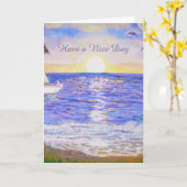 ハッピー・ナイス・デイ・ビーチ カード (黄色い花)