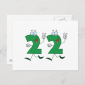 ハッピー ナンバー 22 ポストカード (正面/裏面)