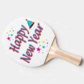 ハッピー・ニューイヤー・おもしろい・ファブの華々しい価値 卓球ラケット (横)