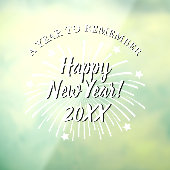 ハッピー・ニューイヤー・ウィカスタムンドウ・ランクショップのデコレーション ウィンドウサイン (シート3)