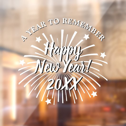 ハッピー・ニューイヤー・ウィカスタムンドウ・ランクショップのデコレーション ウィンドウサイン (シート2)