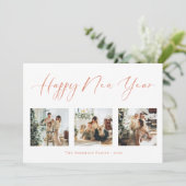 ハッピー・ニューイヤー・オレンジ・数々のフォトコラージュ シーズンカード (スタンド正面)