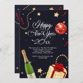 ハッピー·ニューイヤー·フェスティブ·招待状 招待状 (正面/裏面)