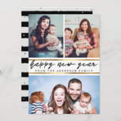 ハッピー·ニューイヤー·フォトコラージュ シーズンカード (正面/裏面)