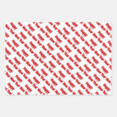 ハッピー·ニューイヤー·レッド·ブラック·イエロー·文字 ラッピングペーパーシート (正面2)