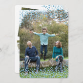 ハッピー・ニュー・イヤー・ブルー・紙吹雪 シーズンカード (正面/裏面)