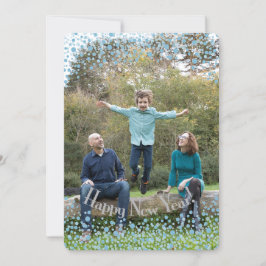 ハッピー・ニュー・イヤー・ブルー・紙吹雪 シーズンカード