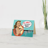 ハッピー・ハウスワイフ・ブライダルシャワーの感謝カード サンキューカード (正面)