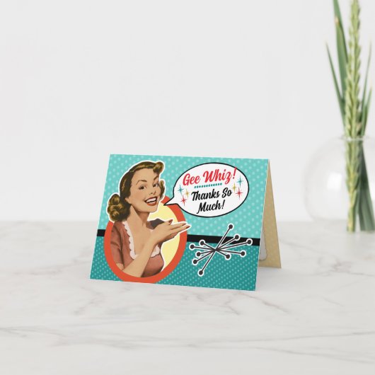 ハッピー・ハウスワイフ・ブライダルシャワーの感謝カード サンキューカード (正面)