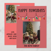 ハッピー・ハウリデイズ クリスマス ライト 写真入りグリーティングカード (正面/裏面)