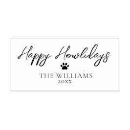 ハッピー・ハウリデイズ・スクリプト オーダーメイド クリスマス セルフインキングスタンプ