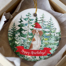 ハッピー・ハウリデイズ ブリタニースパニエル 犬 クリスマス オーナメント