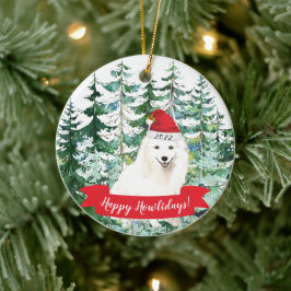 ハッピー・ハウリデイズ 日本スピッツ 犬 クリスマス オーナメント