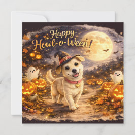 ハッピー・ハウルウィーン かわいい犬のハロウィンデザイン シーズンカード