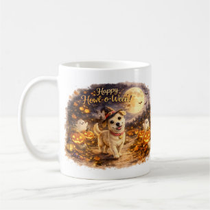 ハッピー・ハウルオウィーン かわいい犬のハロウィンデザイン コーヒーマグカップ