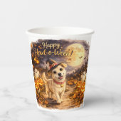 ハッピー・ハウルオウィーン かわいい犬のハロウィンデザイン 紙コップ (正面)