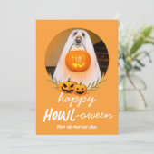 ハッピー ハウロウィン | ハロウィンのペット写真 シーズンカード (スタンド正面)