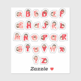 ハッピー ハグ アルファベット シール | かわいい ハリネズミの文字