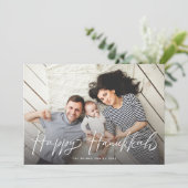 ハッピー・ハヌカー・ブラシ・スクリプモダント写真 シーズンカード (スタンド正面)